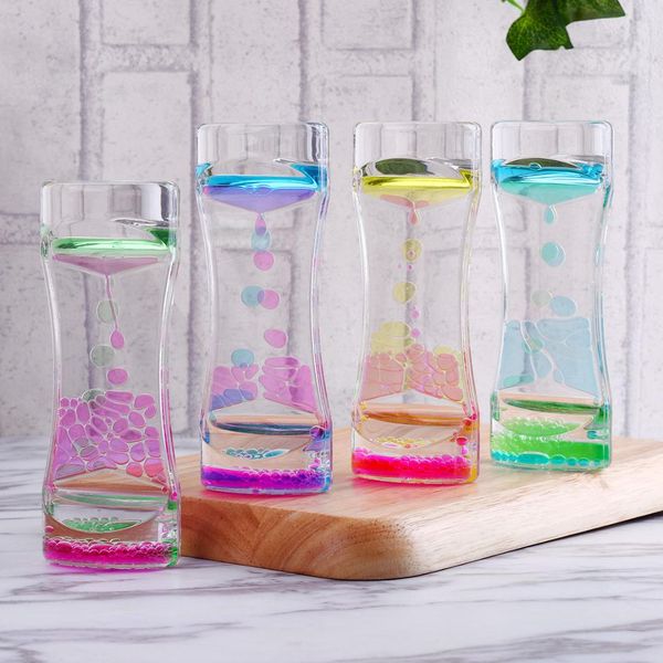 

mz 4pcs 1 minutes oil hourglass liquid motion bubble timer colorful hourglass sandglass sand clock timers home decor