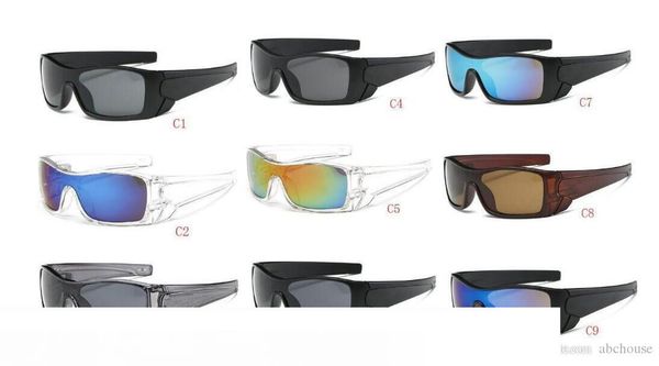 

in stockbrand men's running sports sunglasses outdoor riding sports sunglasses 9 colors, White;black