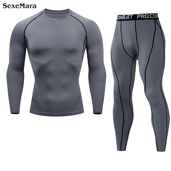 

men's sports suit long sleeve running sets quick dry sportswear gym jogging suit compression yoga sport fitness set clothes, Black;blue