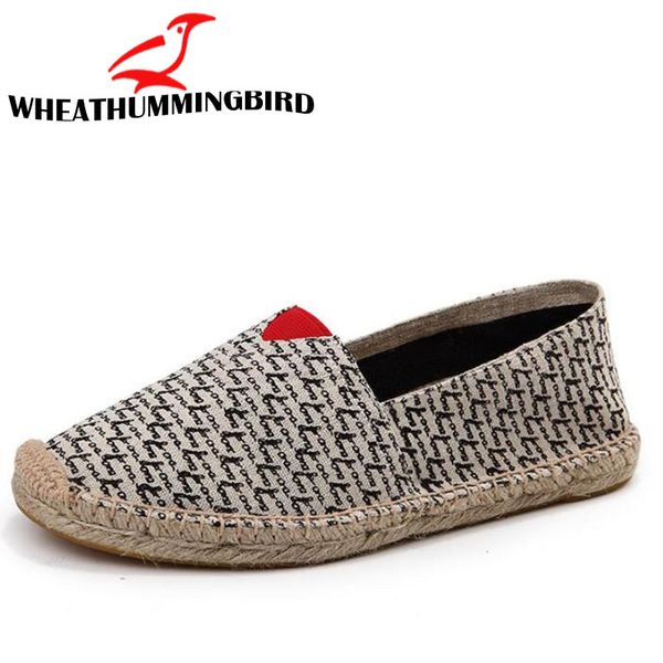 

2018 summer male black canvas shoes fisherman linen shoes ethnic fashion men loafers korea flat driving boat la-08