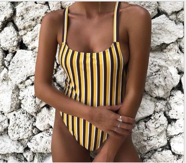 

new ladies'stripe back cross-linked swimsuit bikini