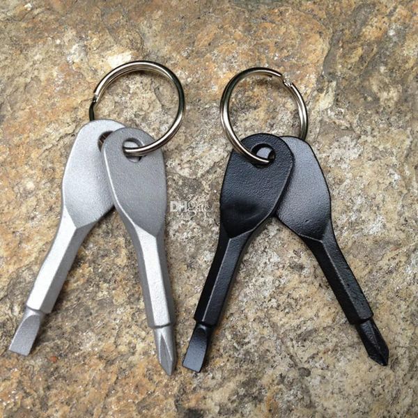 

multifunctional pocket tool key chain outdoor edc gear keychains with slotted & phillips head mini screwdriver set key rings