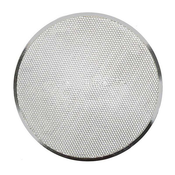 

professional round pizza oven baking tray barbecue grate nonstick mesh net