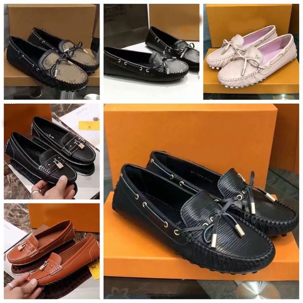 

designer dress shoes genuine leather metal snap peas wedding woman shoes classic fashion shoes big size loafers size:35-40 with box l5, Black
