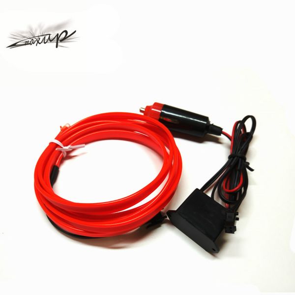 

maxup diy neon 12v cigarette lighter driv 10 colors car styling 1m atmosphere lamps interior light cold line decorative with