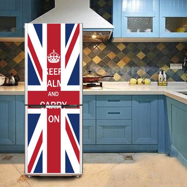 

wholesale uk national flag selfadhesive dishwasher refrigerator e sticker kid's art fridge door cover wallpaper