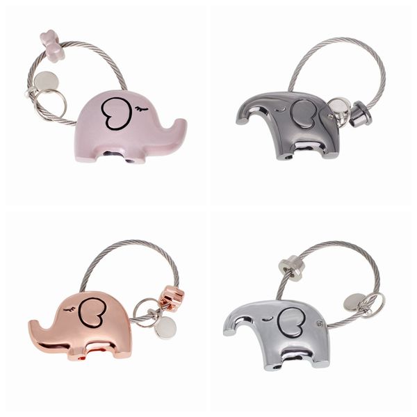 

baby elephant key button men and women girl cute car pendant wallet, Slivery;golden