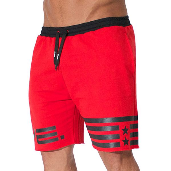 

men gyms fitness cotton shorts 2020 new bodybuilding short pants man casual beach knee length drawstring crossfit sweatpants, White;black
