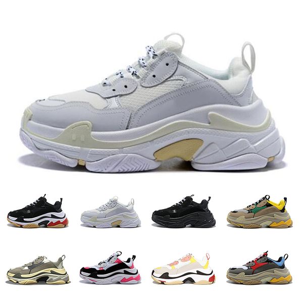 

2019 triple s casual for men women shoes fashion green white black pinks sneakers designers size 36-45
