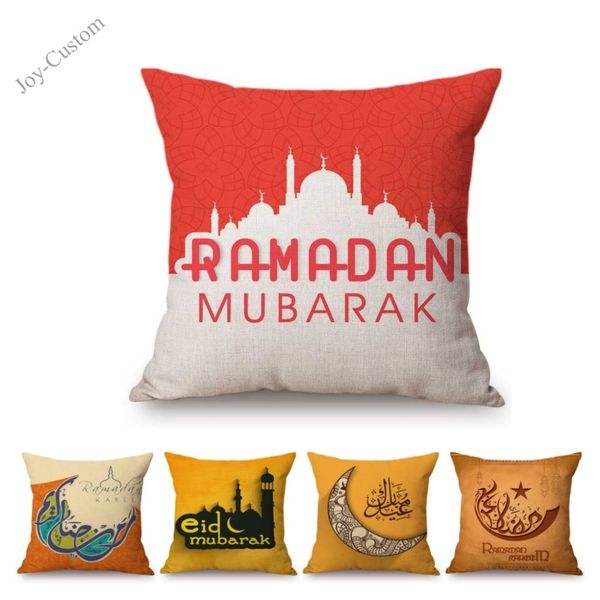 

home decorative islamic sofa throw pillow case muslim mosque design pattern cotton linen cartoon classic design cushion covers