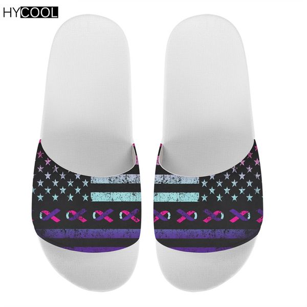 

hycool summer soft вьетнамки awareness синий розовый teal ленты flag рак щитовидной железы флаг печатный eva пара обувь сандалии тапочка