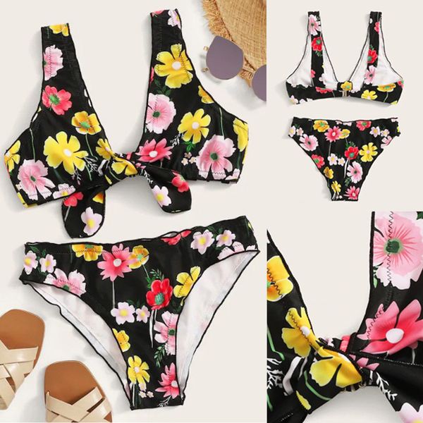 

bikini 2019 women's two piece print split swimsuit bikini beachwear female bathing suit biquini maillot de bain femme