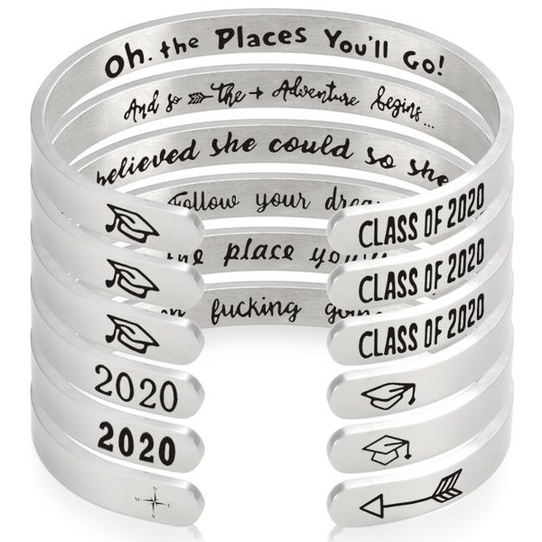 

selling titanium steel bangle graduation gift for college students daughter son bracelets bangles adjustable cuff bangles, Black