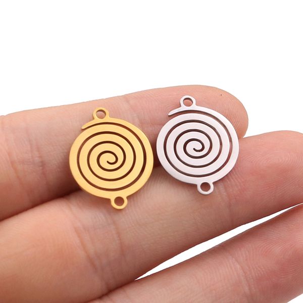 

5pcs/lot fashion stainless steel spiral lollipop charms connectors jewelry accessories for women diy bracelet & necklace, Bronze;silver