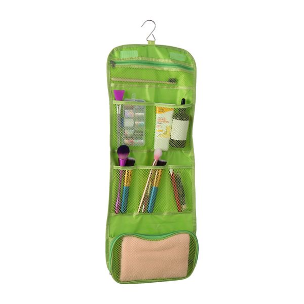 

women man portable foldable travel cosmetic case hanging toiletry bags bathroom storage bag organizer make up bag
