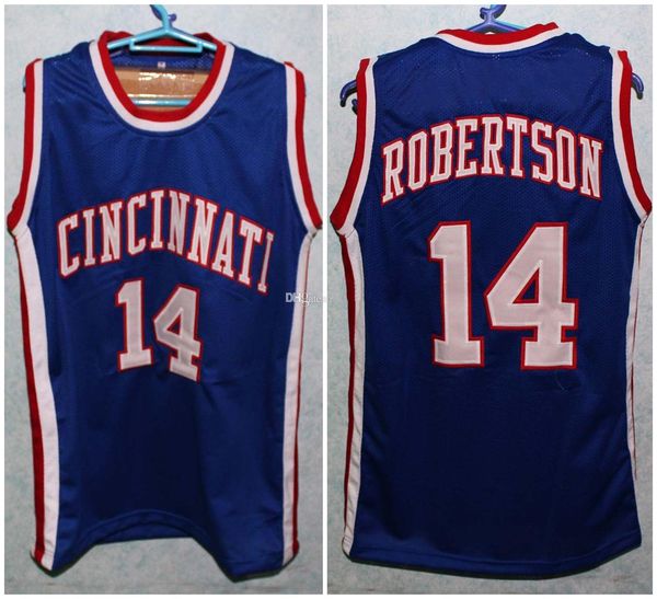 

oscar robertson #14 cincinnati retro jersey college retro basketball jersey mens stitched custom number name jerseys, Black;red
