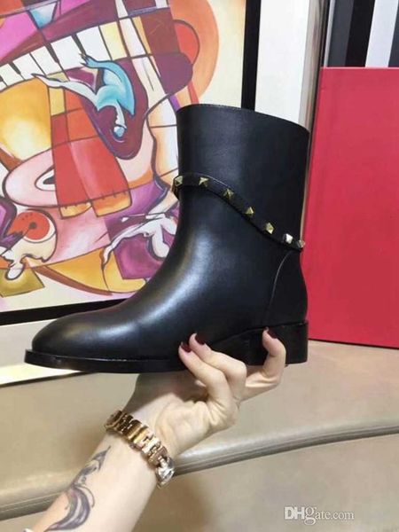 

f1023 fashion luxury designer women shoes high heels designer boots high winter out door women snow boots working party shoes, Black