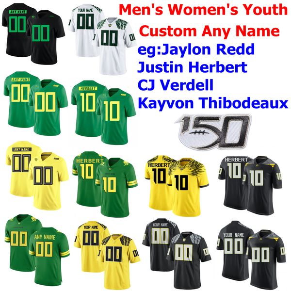 

oregon ducks college football jerseys kayvon thibodeaux jersey cj verdell jaylon redd justin herbert johnny johnson iii mens customize, Black