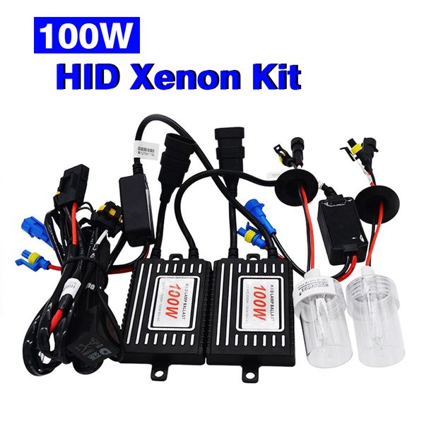 

skyjoyce 12v car headlight 100w hid kit h1 h3 h7 h11 9005 9006 ceramics hid bulb 4300k 6000k 8000k 100w high power ballast