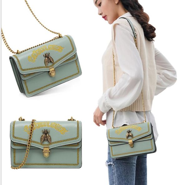 

2019 black designer new messenger bag fashion europe and america lyn bee bag small female bag spring and summer