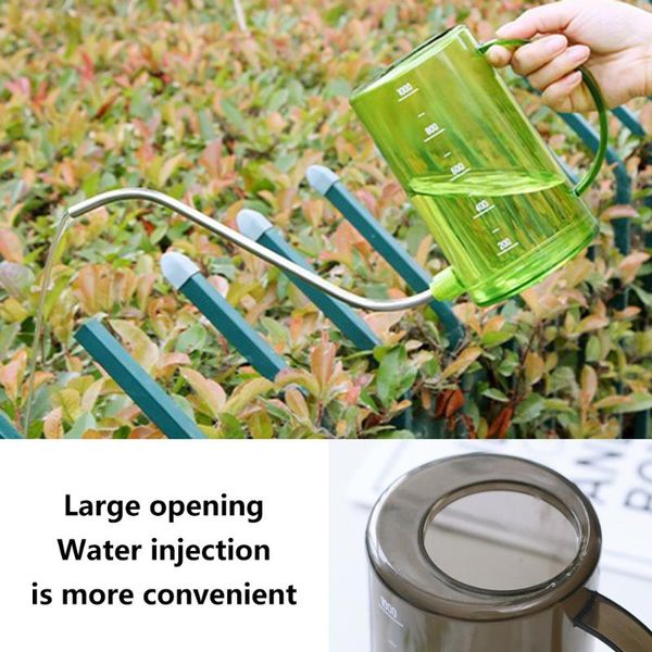 

1000ml transparent flower sprinkler long mouth stainless steel watering can