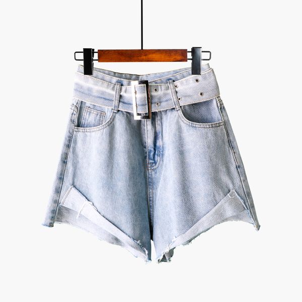 

2019 summer shorts women high waist casual denim shorts with belt women boho mini hot pants short pantalones feminino, White;black
