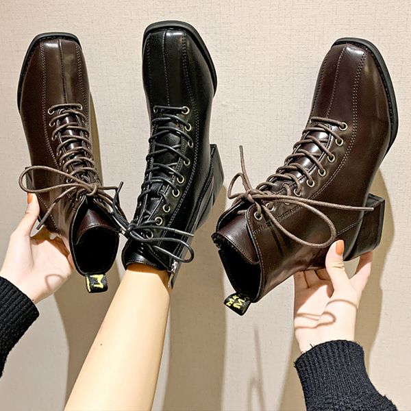 

boots women new 2019 shoes zipper booties ladies luxury designer winter footwear riding med ankle high heel autumn fashion 2020, Black