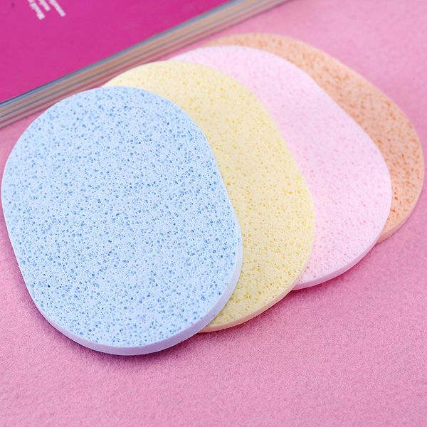 

50pcs natural wood fiber facial puff face cleanse washing sponge exfoliator cleansing sponge puff facial cleanser