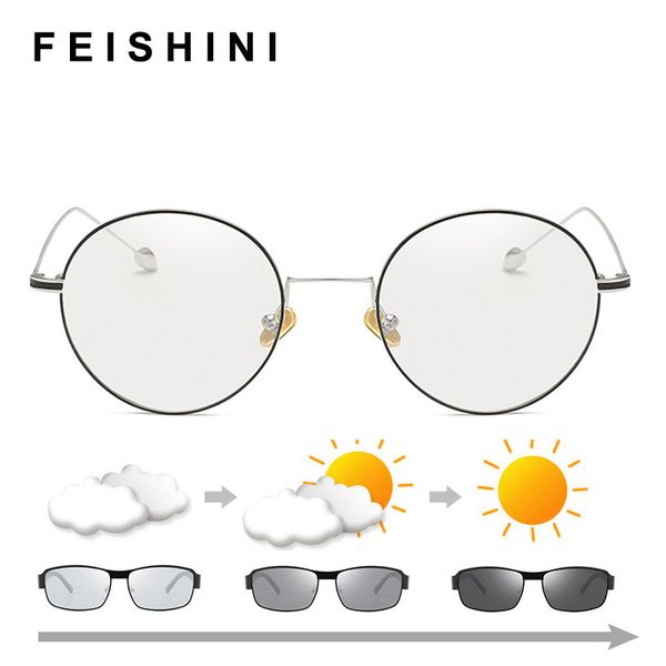 

2020 anti blue light glasses women rond blocking filter reduces eyewear strain clear pchromic eyeglasses men polarized, White;black