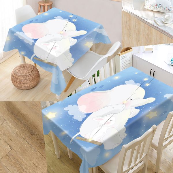 

table cloth custom elephant animal tablecloth pink cartoon square /rectangular for wedding tv covers