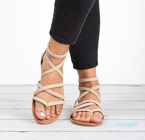 

summer sandals women 2019 cross strap sandals shoes female women footwear korean style shoes ladies flat sandles zz02, Black
