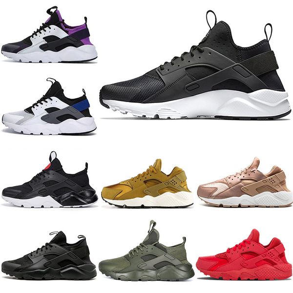 

2019 huarache run ultra outdoor shoes for men women triple black white red breathable mens trainer fashion sports sneakers runner size 36-45