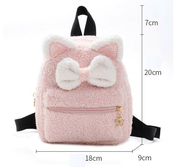 

мультфильм cute baby малышей дети девушки мини bowknot рюкзак плюшевые schoolbag симпатичные дважды сумки на ремне