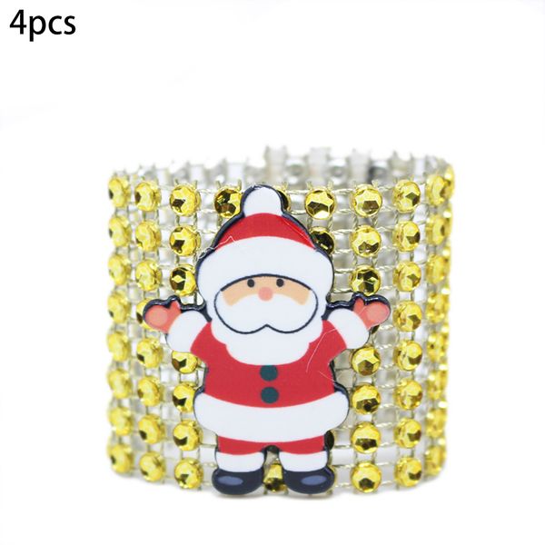 

christmas napkin rings crystal holiday napkin ring for christmas festivals dinner parties weddings receptions - gold golden