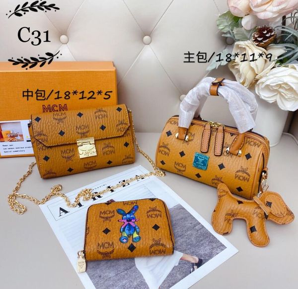 

selling three-piece tote 2020 famous designers womens handbag new letter shoulder bag leather messenger bag luxury tote 02