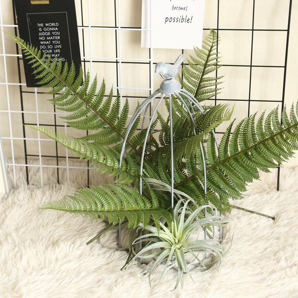

10pcs/lot artificial plant green fern leaf for home decoration wedding flower diy plant wall accessories plastic fake
