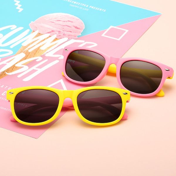 

sunglasses kids polarized children classic brand eyeglasses rivet flexible safety frame shades for boy girl, Blue