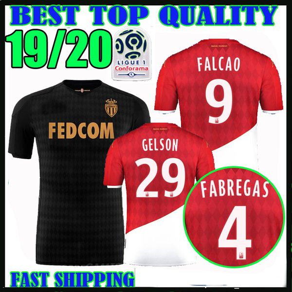 

19 20 a monaco away occer jer ey home 2019 2020 maillot de foot 29 gel on 9 falcao 4 fabrega golovin keita balde football hirt