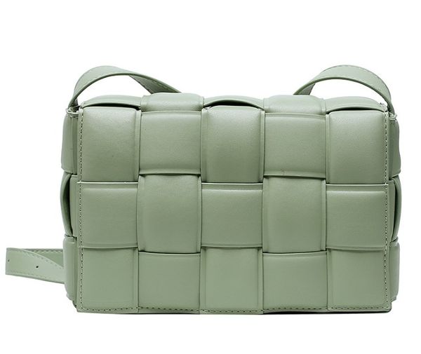 

solid weave square crossbody bag new pu leather women's designer handbag travel shoulder messenger bag purses