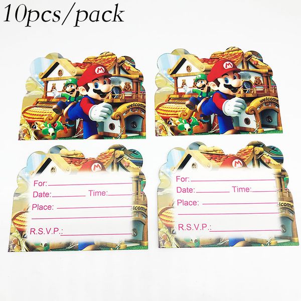 pack super mario theme cards super mario theme birthday party decorations party invitations anniversary card anniversary cards from bowstring open office birthday party invitation template
