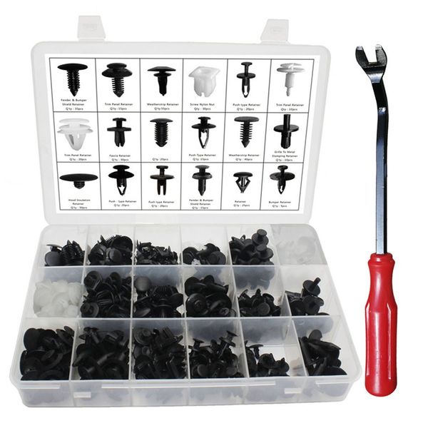 

415pcs universal car trim moulding clips push pin rivet fasteners retainer kit
