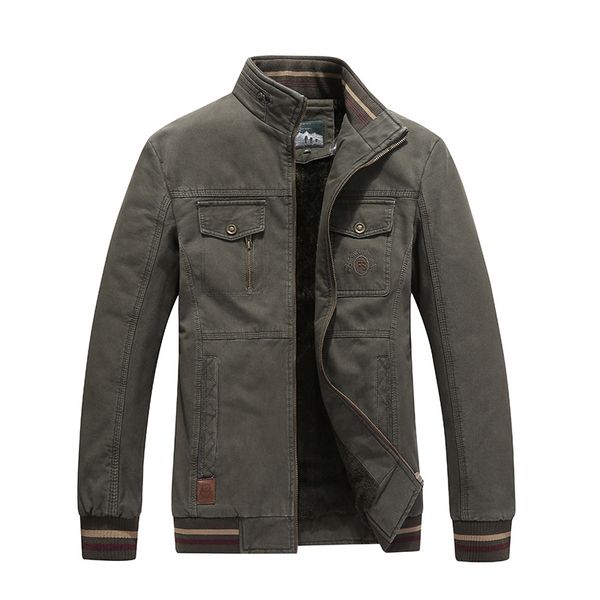 

the new winter winter jacket for youth is casual jacket with wool and thick stand collar cotton for men men coat, Black