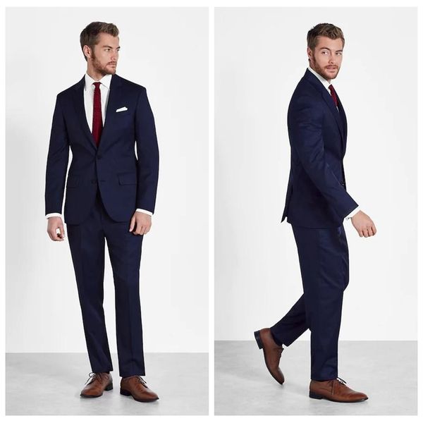 

классические темно-синие пользовательские мужские костюмы 2020 для свадьбы slim fit дешевые groomsmen смокинги две части пром партии деловые, Black;gray