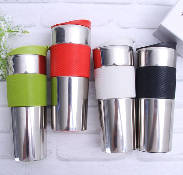 

the latest stainless steel 12oz and 17oz stainless steel shake cup gym non-slip portable sports water cup protein powder ing