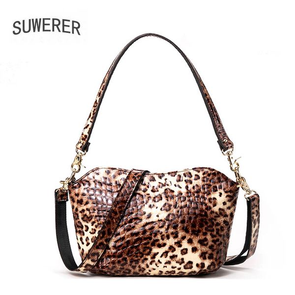 

suwerer new women leather shoulder crossbody bags handbags women bags cowhide leather shoulder bag
