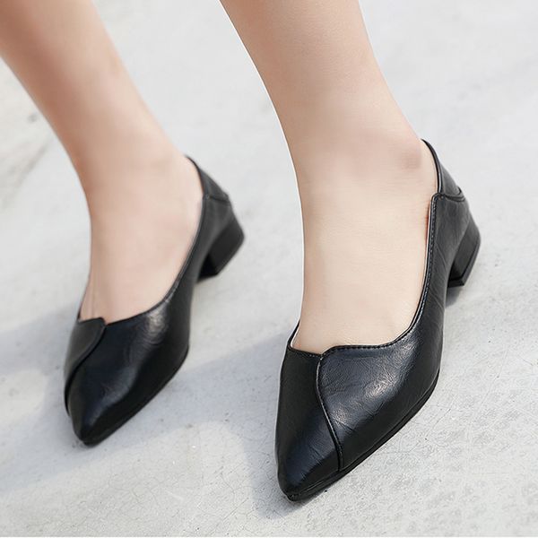 

spring new slip on black loafers women boat shoes splice pointed toe leather ballet flats apricot khaki plus size 35-41