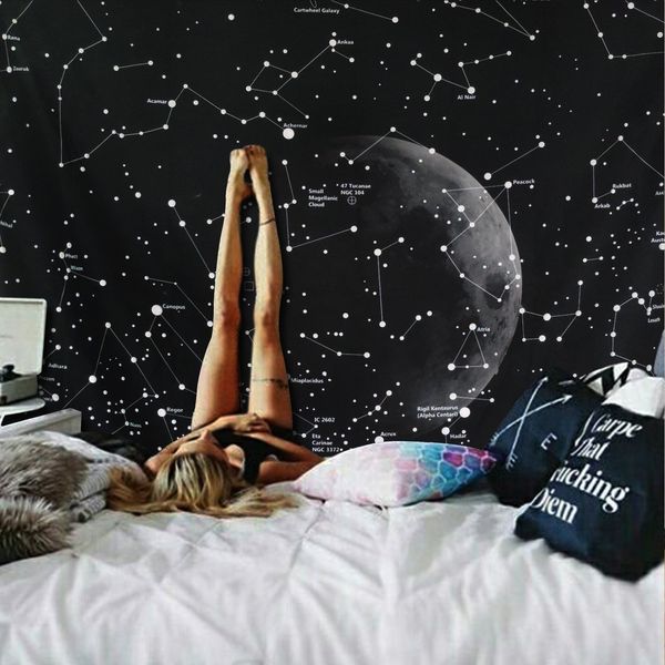 

внешнеторговой ins висячей ткани северной европа стиль casual sofa фон ткань black star moon серия декоративные гобелены вселенная