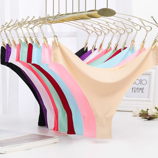 

low waist g-string ice silk thin panties t back women underwear thong tanga kawaii g strings lingerie panty, Black;white