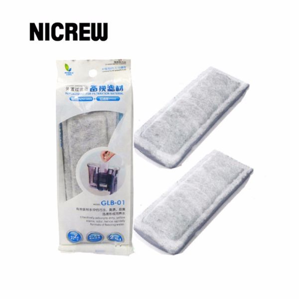 

Nicrew 10PCS Aquarium XP 05/09/11/13 Biochemical Cotton Sponge Activated Carbon Media Waterfall Filter Replacement Pad Cleaner