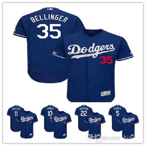 

losangeles 35 коди bellinger 5 корь сигер majestic flexbase аутентичной коллекция игрок джерси верхних, Blue;black